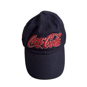 AUTHENTIC Cola Men's Navy Baseball Cap with Red Logo